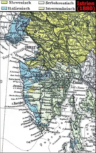The Trieste-Pula railway was deep in   ethnically Croat territory