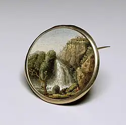 Micromosaic brooch