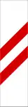 Level crossing countdown marker (placed at two-thirds of the distance from the crossing, usually 100&nbsp;m)
