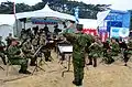 North Eastern Army Band in their camaflouge uniform at Matsushima