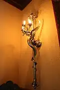 Gas light dragon sconce