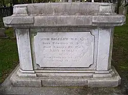 Cemetery designer, Dr. Jacob Bigelow's grave