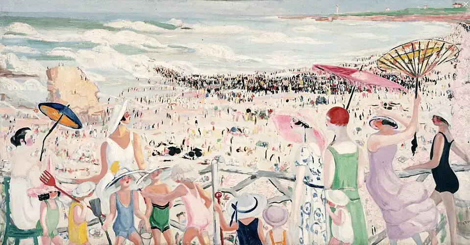 Jacqueline Marval, La Grande Plage à Biarritz, 1923.