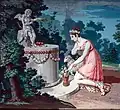 An Offering to Cupid, wallpaper design produced by Jacquemart et Bénard, Paris, 1800.