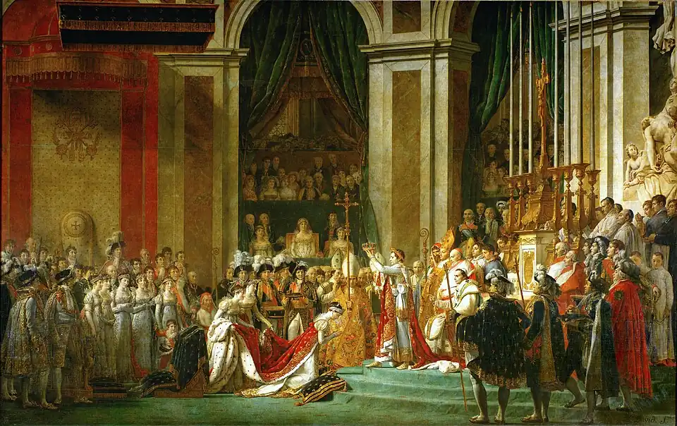 Jacques-Louis David, The Coronation of Napoleon, (1806), Musée du Louvre, neoclassicism
