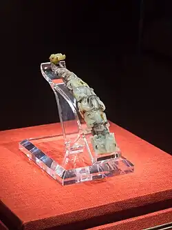 Jade Garment Belt Hook with Iron Core