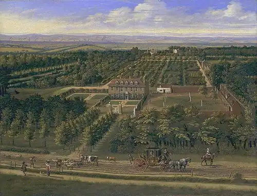 View of a House and its Estate in Belsize, Middlesex, 1696