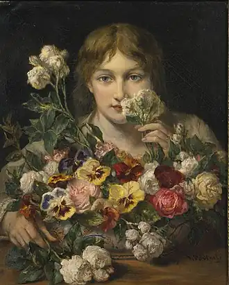 Jean-François Portaels (date unknown): Sweet flowers, Private collection.