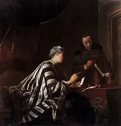 Sealing the Letter (1733), oil on canvas, 146 x 147&nbsp;cm., Schloss Charlottenburg