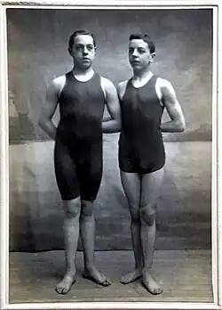 Jean and Ernest Hoffman swimmers of the Royal Brussels swimming and water polo club