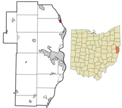 Location of Empire in Jefferson County, Ohio