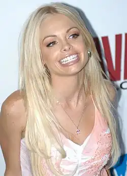 Pornographic film actress Jesse Jane promoting a film in September 2006 at an event hosted by Digital Playground, a pornographic film studio