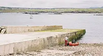 A jetty on the island