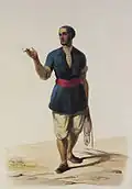 Typical dress of a Jew in Gibraltar in the 19th century