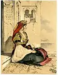 Jewish woman of Gibraltar in fiesta dress, 1835