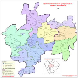 Map of Jhunjhunu Legislative Assembly