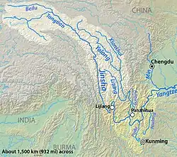 Yalong 雅砻江 and Jinsha 金沙江 watersheds