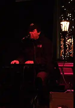 Hermann performing in Vail, CO w/ his Mardi Gras Band