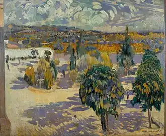 Thundery Sky (circa 1907). 1225 × 1514&nbsp;mm. Museu Nacional d'Art de Catalunya.