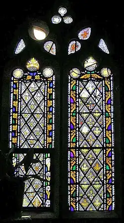 Mid-19th-century window of Powell's impressed and silver-stained quarries. Sydney