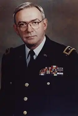 1986 color head and shoulders photo of Major General Joseph A. Healey in dress uniform