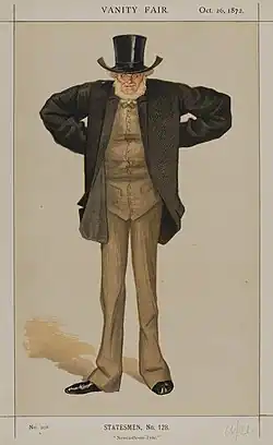 Caricature of Sir Joseph Cowen in Vanity Fair