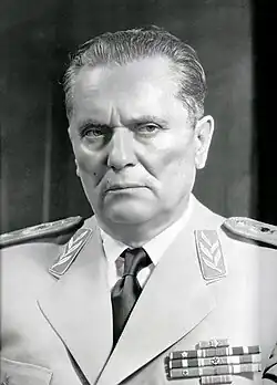 Photograph of Josip Broz Tito wearing a military uniform