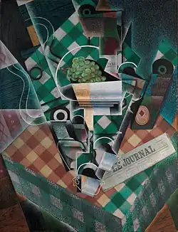 Juan Gris, 1915, Nature morte à la nappe à carreaux (Still Life with Checked Tablecloth), oil and graphite on canvas, 116.5 x 89.2 cm, Metropolitan Museum of Art, Leonard A. Lauder collection