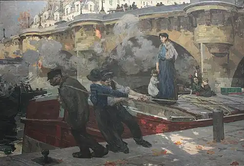 Mariniers au Pont Neuf à Paris, 1910, Musée des beaux-arts de Pau, France