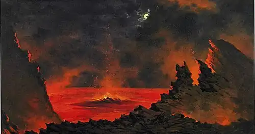 Volcano at Night Jules Tavernier, c.&nbsp;1880s, Honolulu Museum of Art