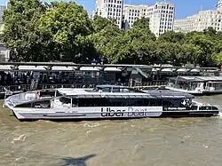 Uber Boat by Thames Clippers on River Thames, London