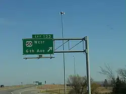 Signage along Interstate 35 in Emporia, Kansas, USA.