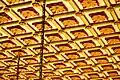 Synagogue ceiling with floral patterns