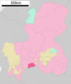 Location of Kakamigahara in Gifu Prefecture