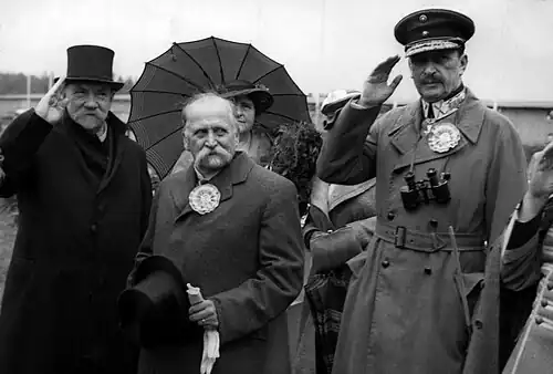 president Svinhufvud, president Kallio and marshal Mannerheim