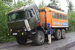 The same vehicle with the cabin folded up