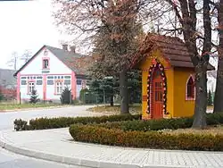 A chapel in the center