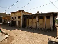An external view of Karachi University railway station building, on 13 October 2020
