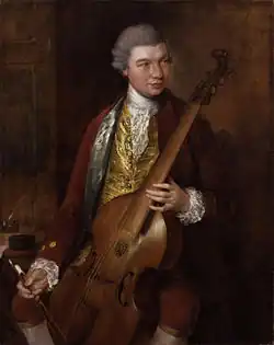 Karl Friedrich Abel playing the bass Viola da Gamba, by Thomas Gainsborough (1727–1788)