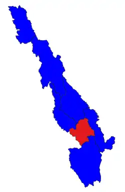 Location in Karen State (in red)