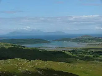 Kentra Bay and the Small Isles from Cruach Bhreac