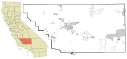 Location in Kern County and the state of California