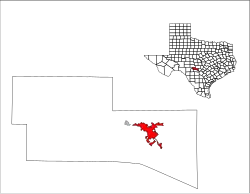Location within Kerr County and Texas