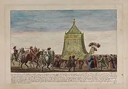 The mahmal passing through Cairo: 1791 illustration by the English engraver Richard Dalton