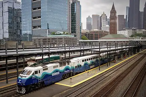 A Sounder train at the station