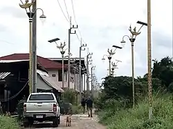 Kinnari light poles of Racha Thewa