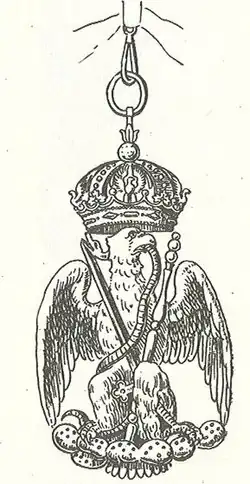 Drawing of the design for the veneration of the order