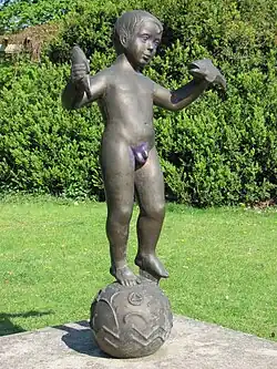 Boy with fishes (1925) by Oscar E. Ulmer