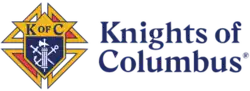 The Knights of Columbus emblem consists of a shield mounted on a formée cross. Mounted on the shield are a fasces, an anchor and a dagger.
