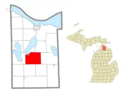 Location within Cheboygan County